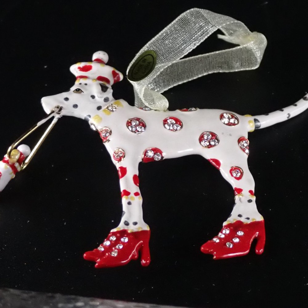 DEPT. 56 DOG Orn. MetaL/ XMAS/Holiday Patience Brewster/Vintage